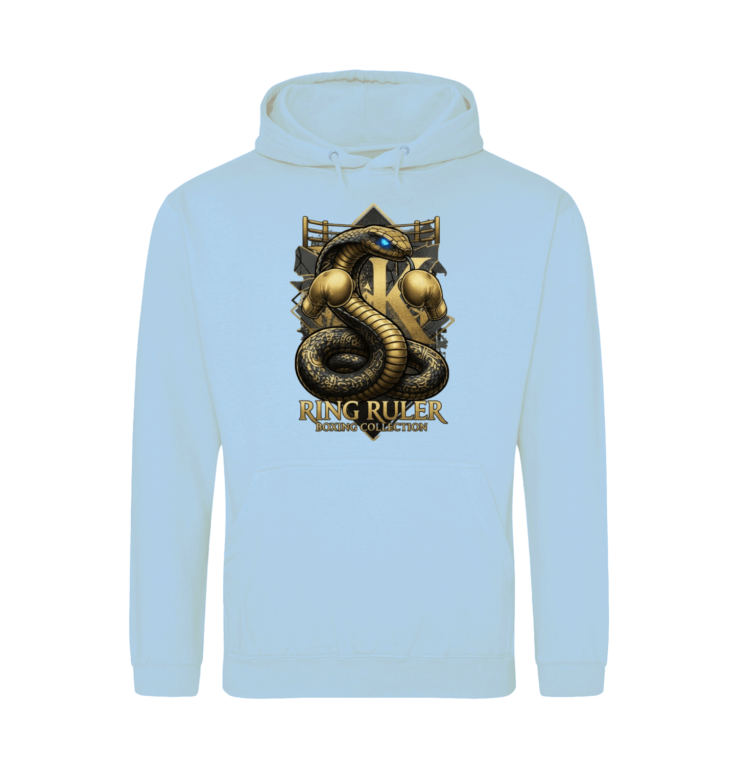 Ice Blue Printed Hoody Front