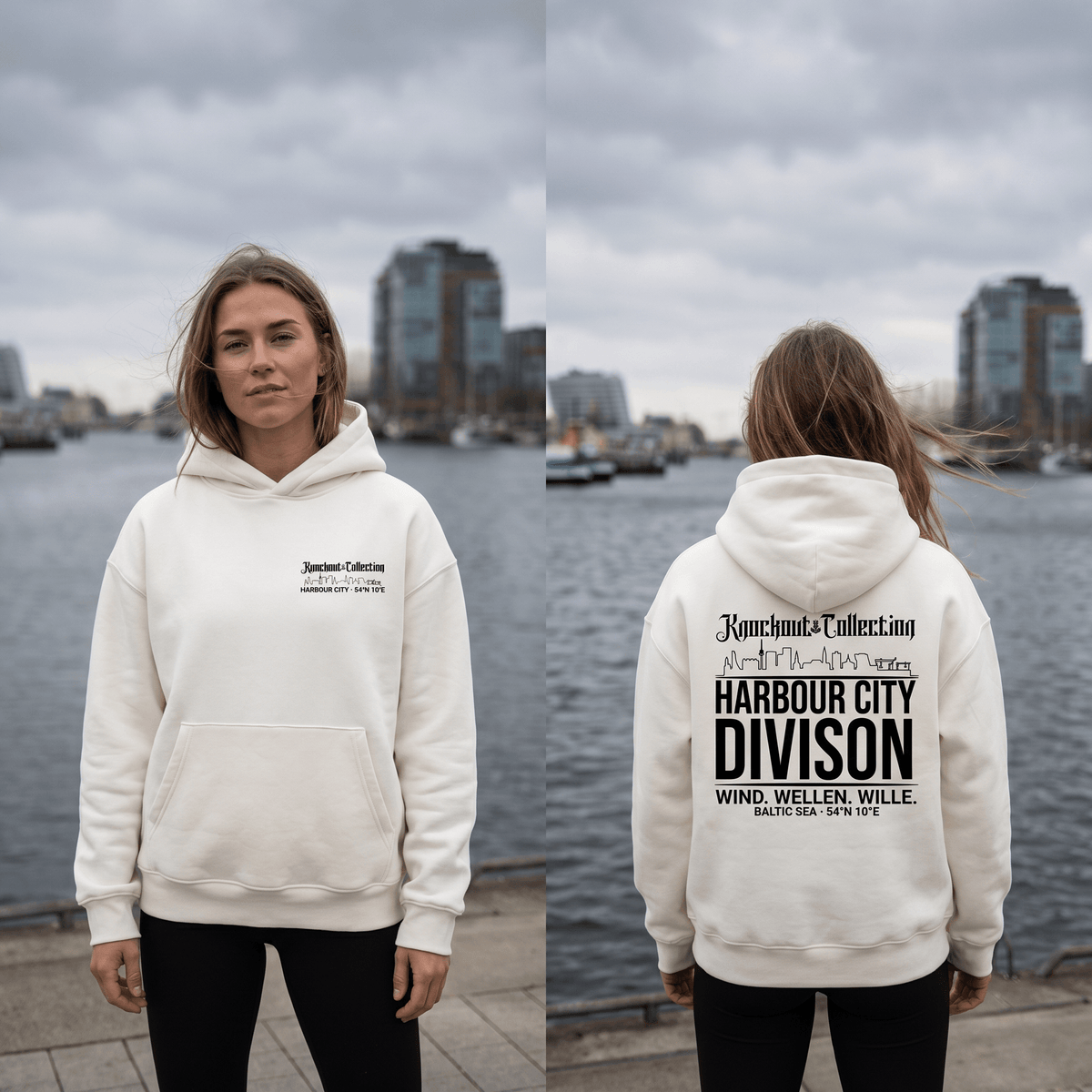Hoodie ultra heavy Harbour City Division Gischt Seitenansicht Knockout Collection