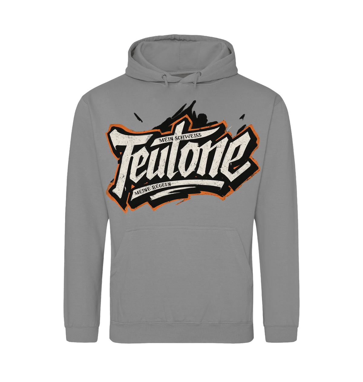 Platinum Grey Printed Hoody Front