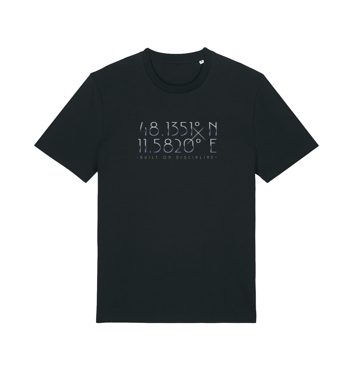 Black Printed T-shirt Front