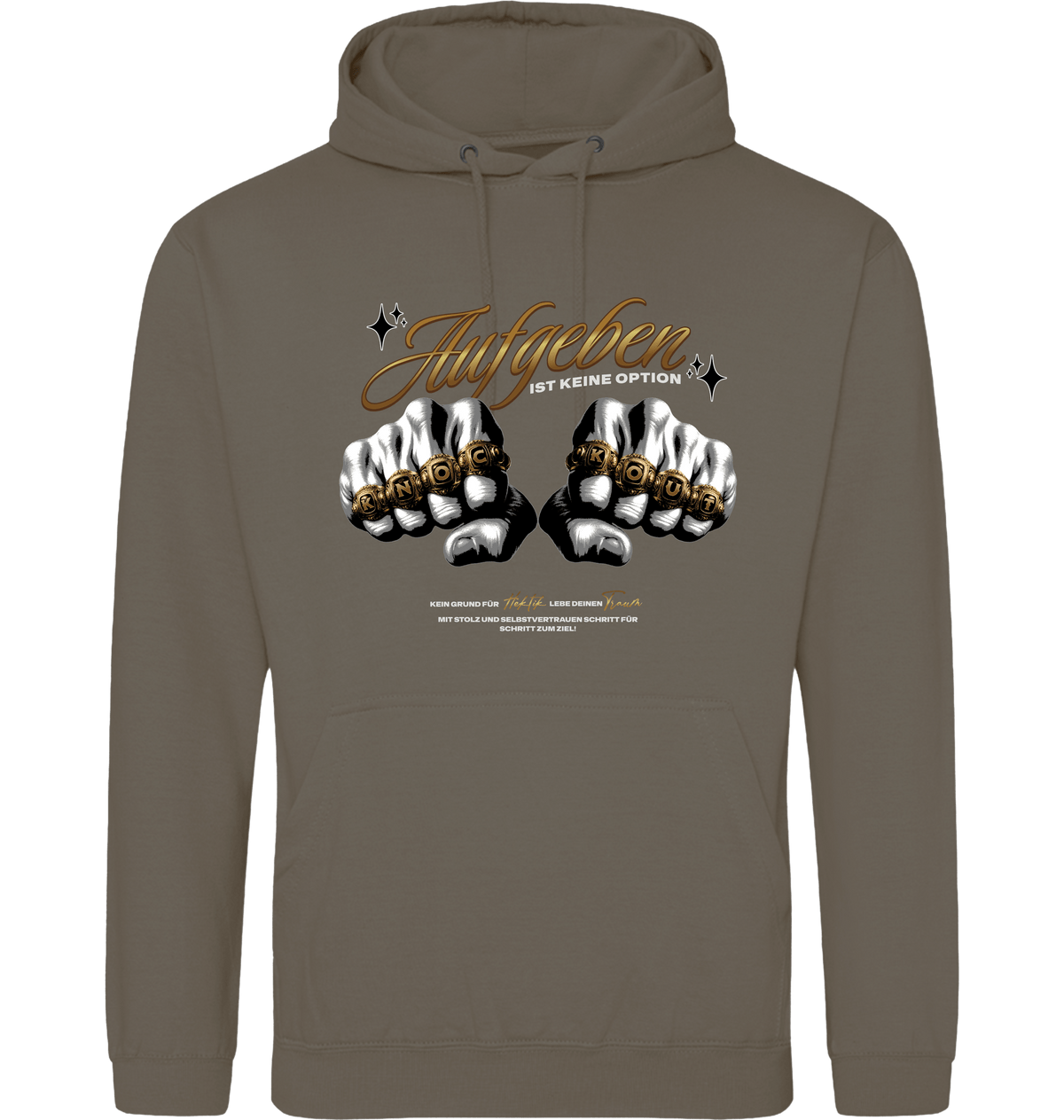 Natural Clay Printed Hoody Front