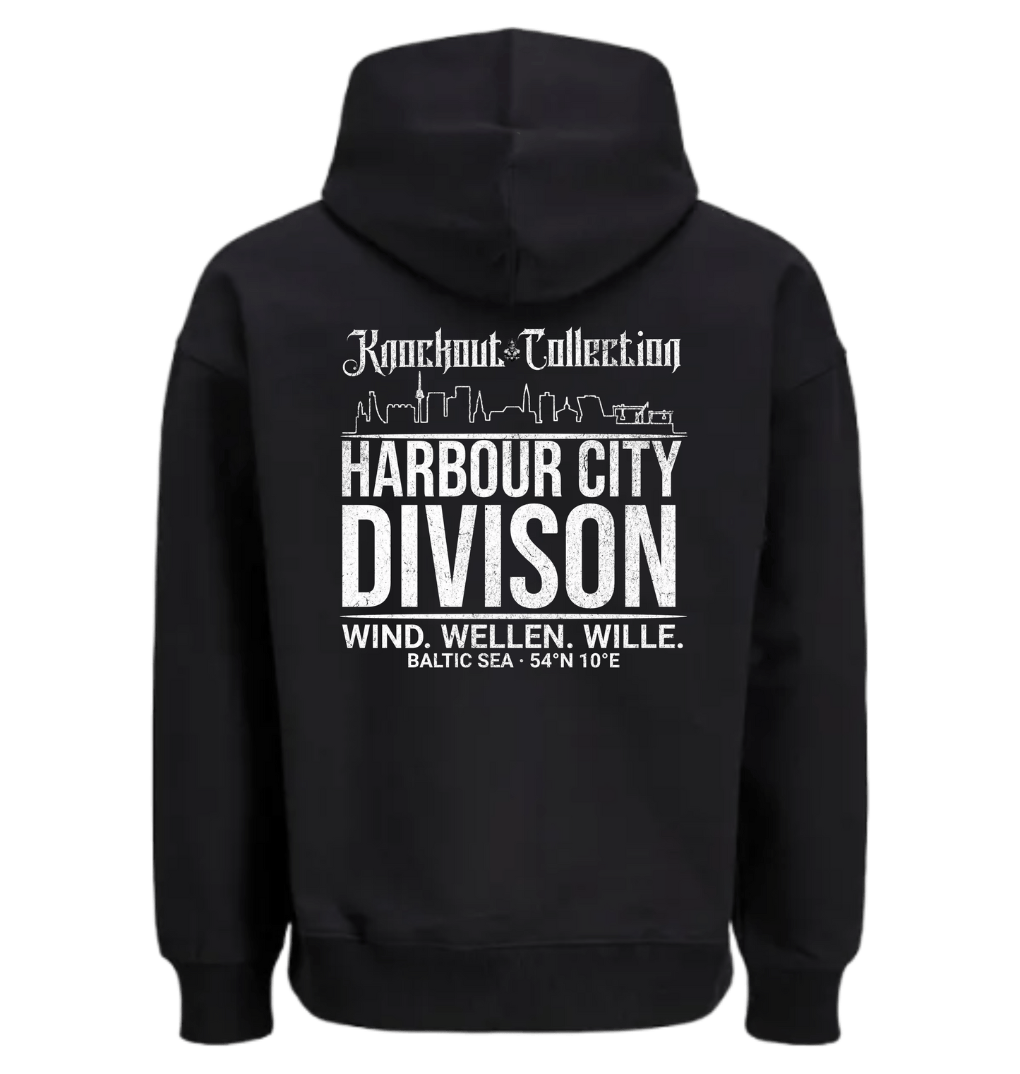 Black Printed Hoody Back