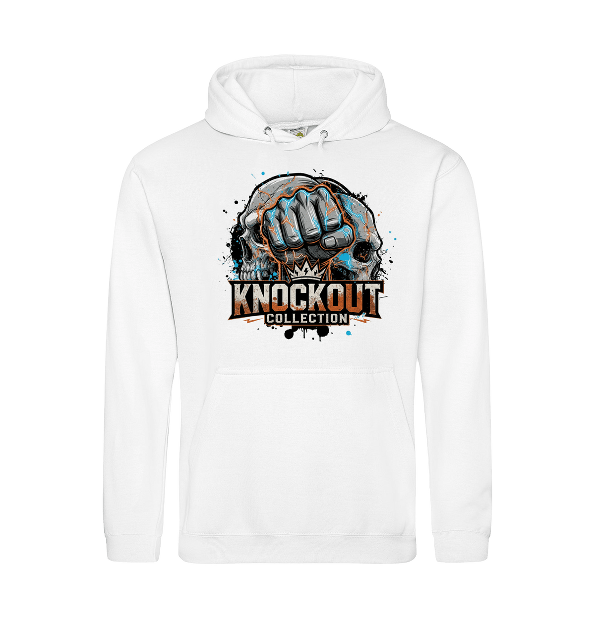 Arctic White Printed Hoody Front