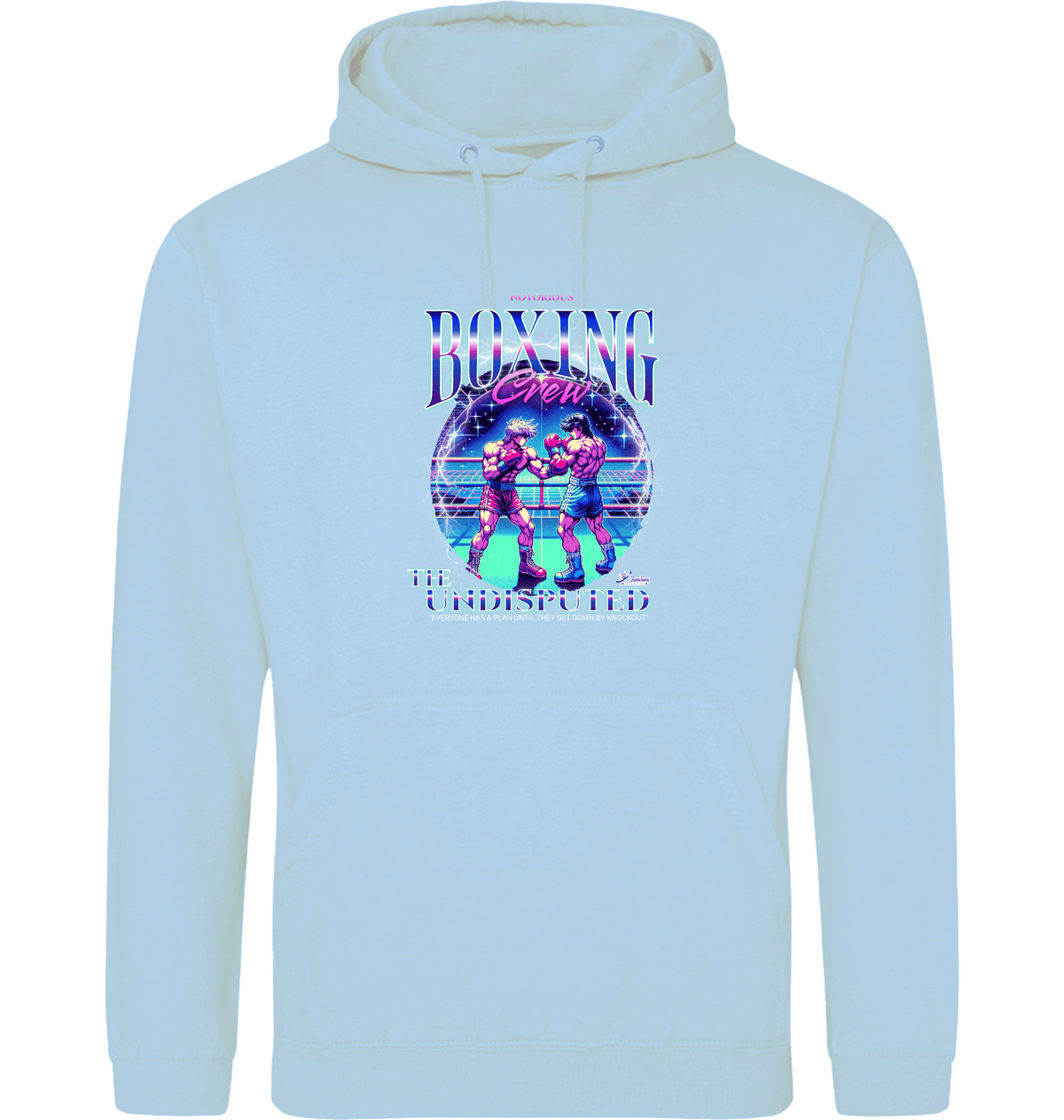 Ice Blue Printed Hoody Front