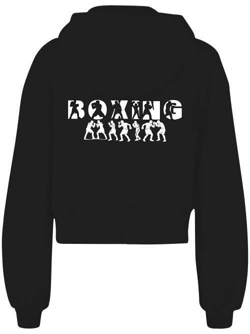 Ladies Short Oversized Zip Jacke Boxen | Boxing Typo Bild 3 Knockout Collection Boxsport