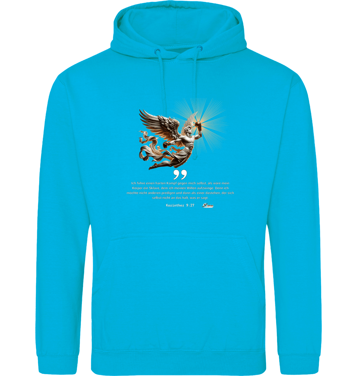 Hawaiian Blue Printed Hoody Front
