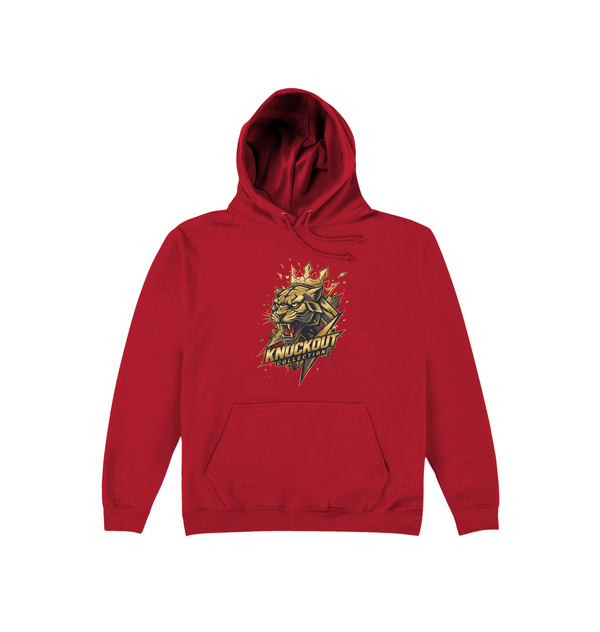 Fire Red Printed Hoody Front