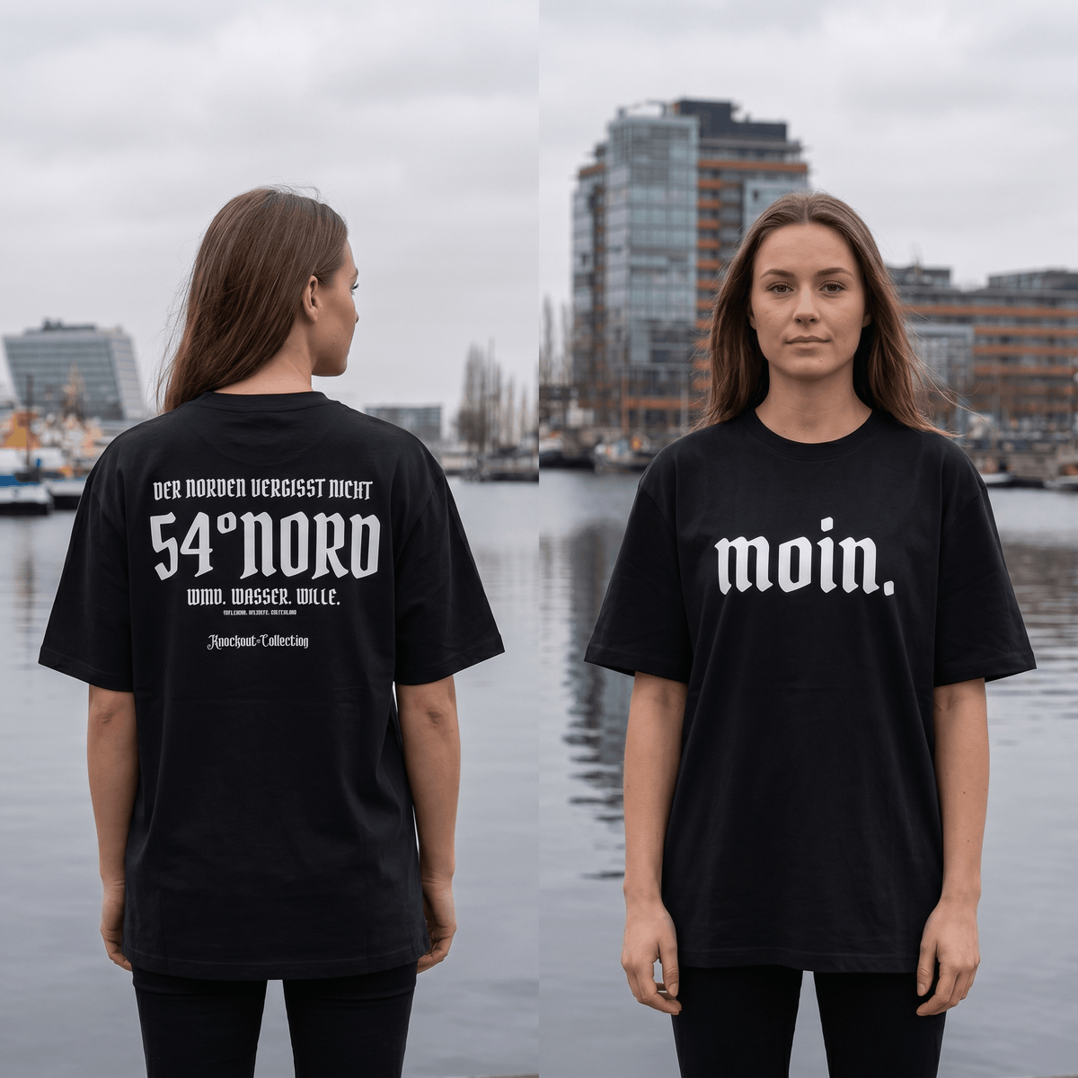 Heavy T-Shirt MOIN Der Norden vergisst nicht Schwarzwasser Edition Detailansicht Print Knockout Collection