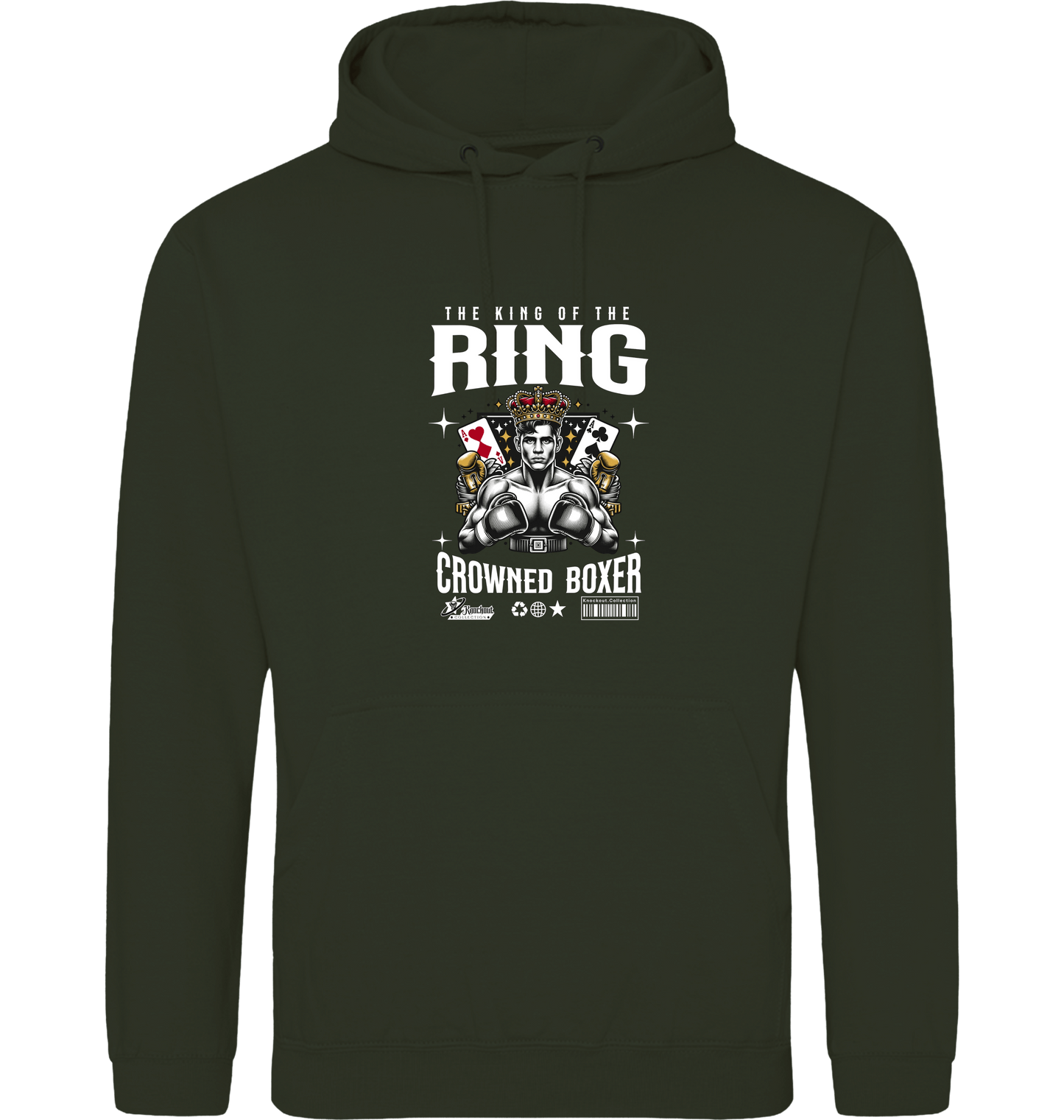 Combat Green Printed Hoody Front