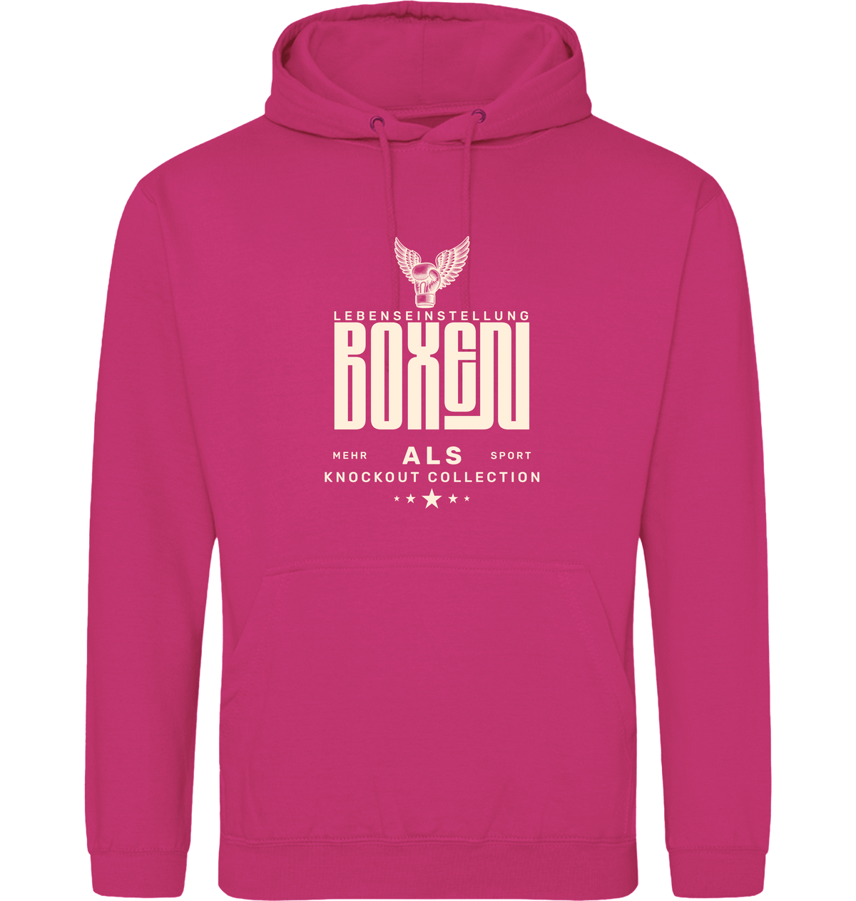 Hot Pink Printed Hoody Front