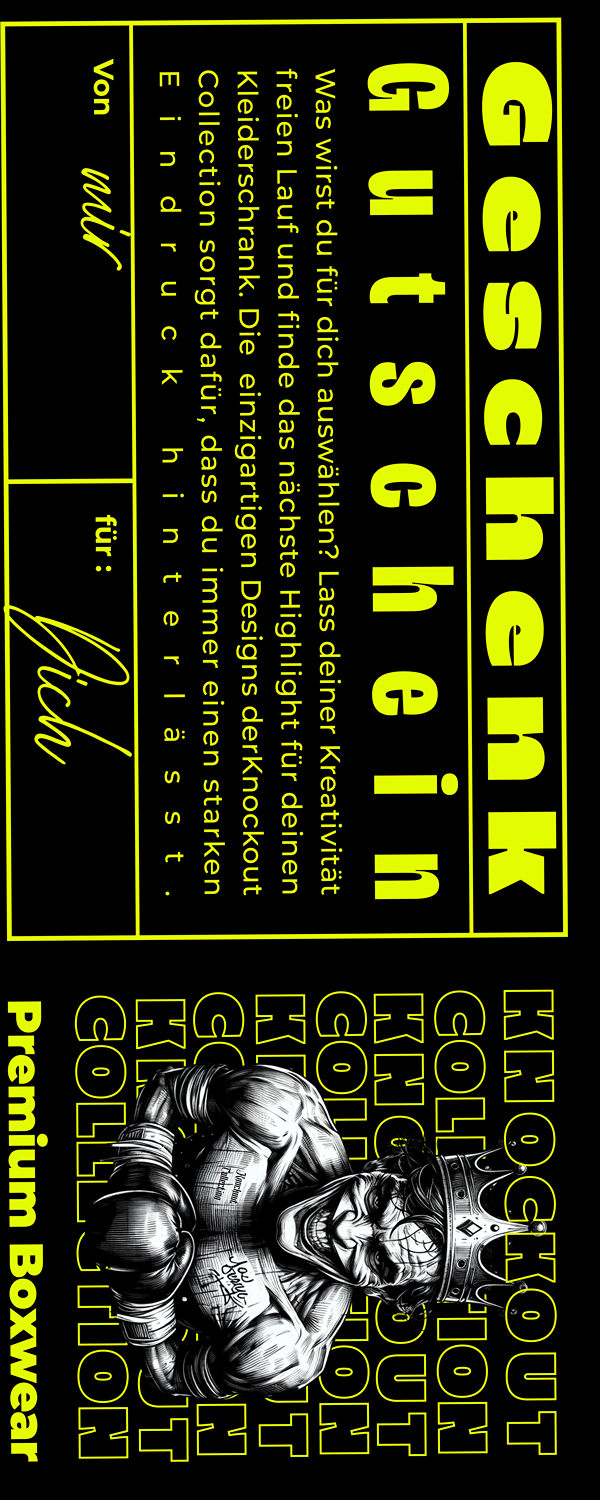 Gutschein | Knockout Collection Premium Box - & Streetwear | Gutschein Bild 1 Knockout Collection Boxsport