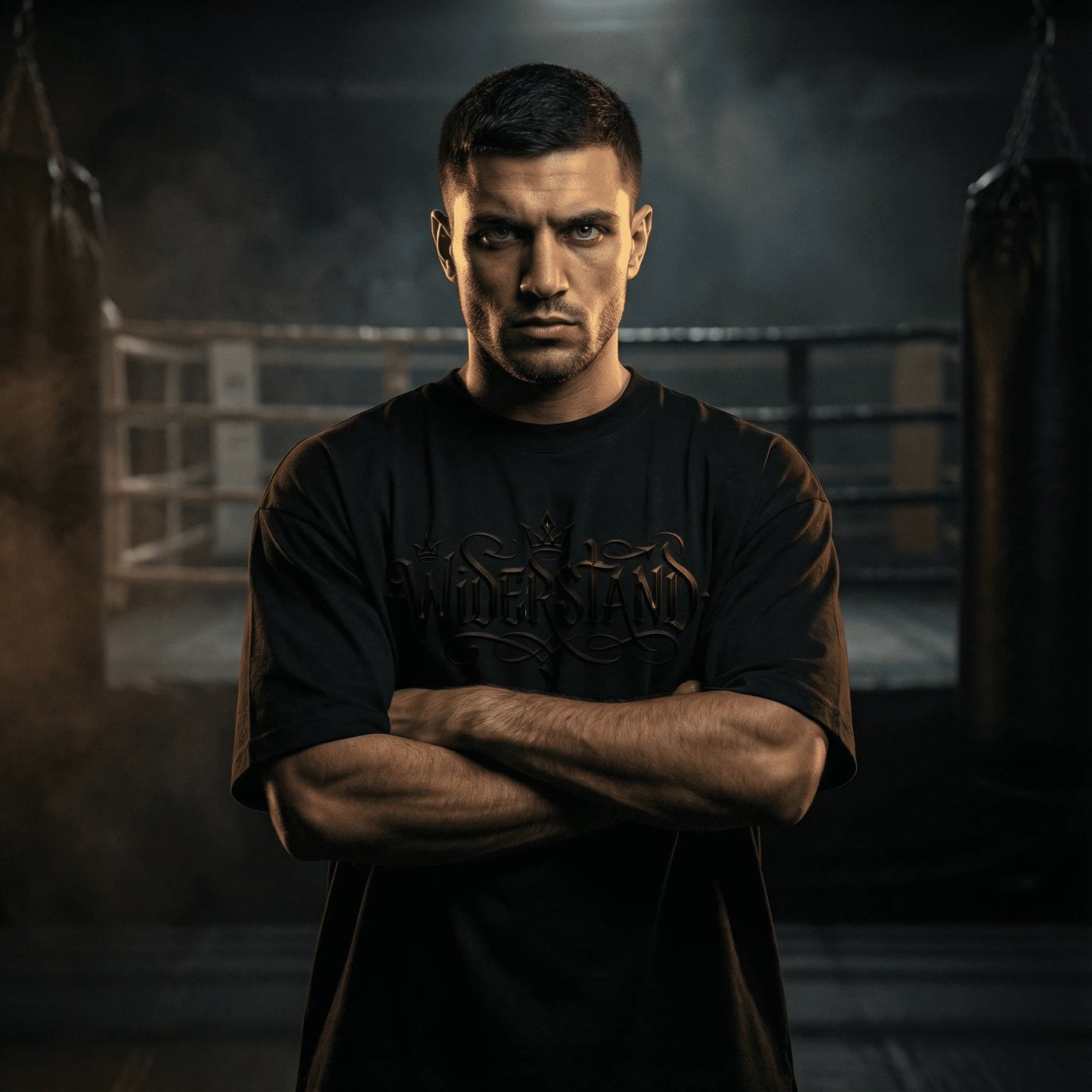 T-Shirt oversized | Black Edition Widerstand