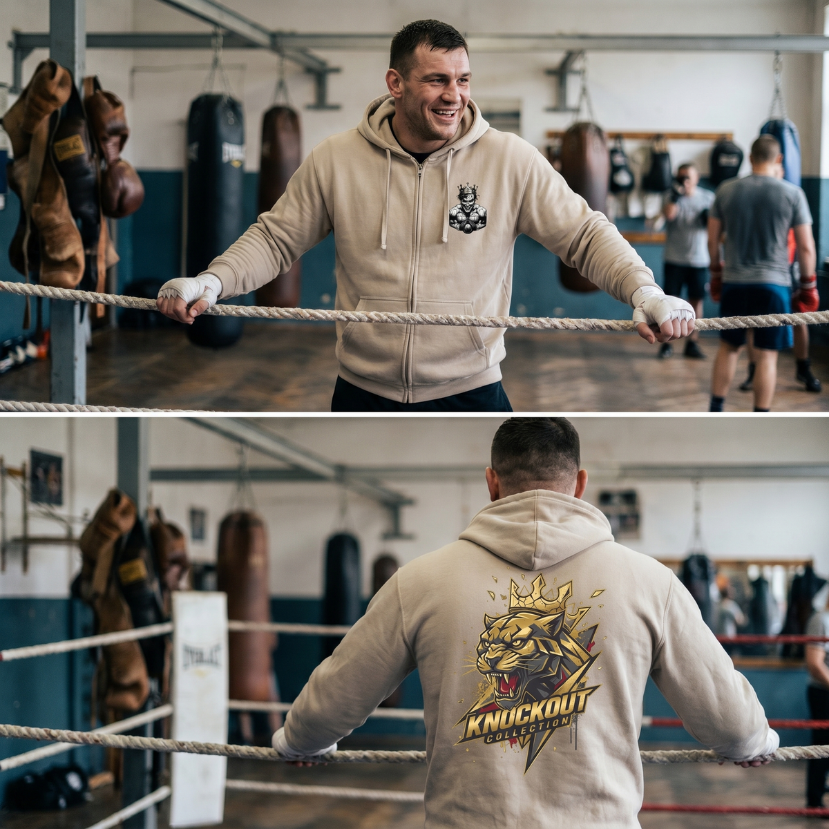 Panther Zip Hoodie – Produktansicht in Natural Stone