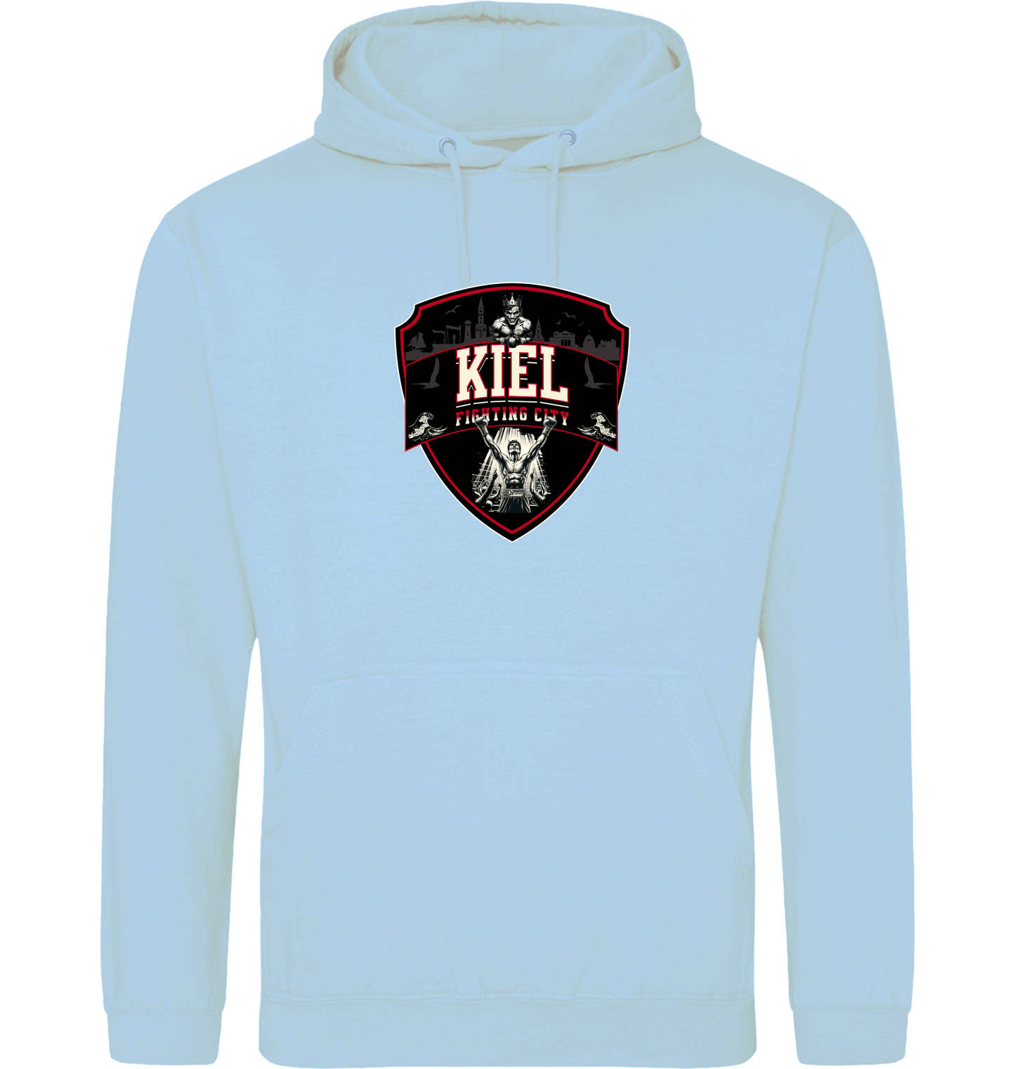 Ice Blue Printed Hoody Front