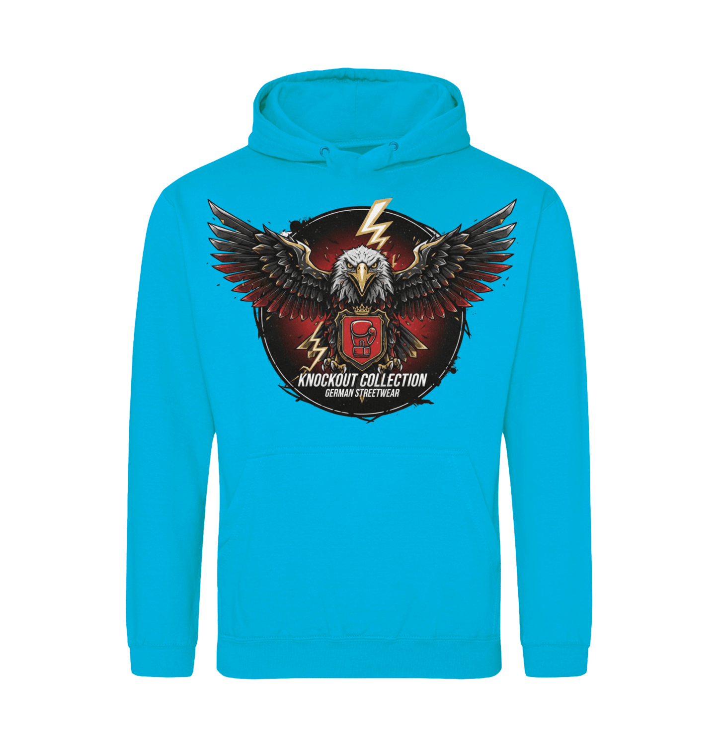 Hawaiian Blue Printed Hoody Front