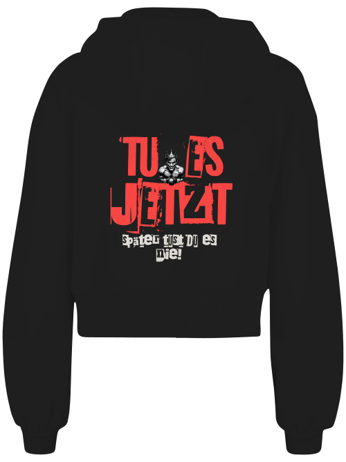 Ladies Short Oversized Zip Jacke Boxen | tu es jetzt!