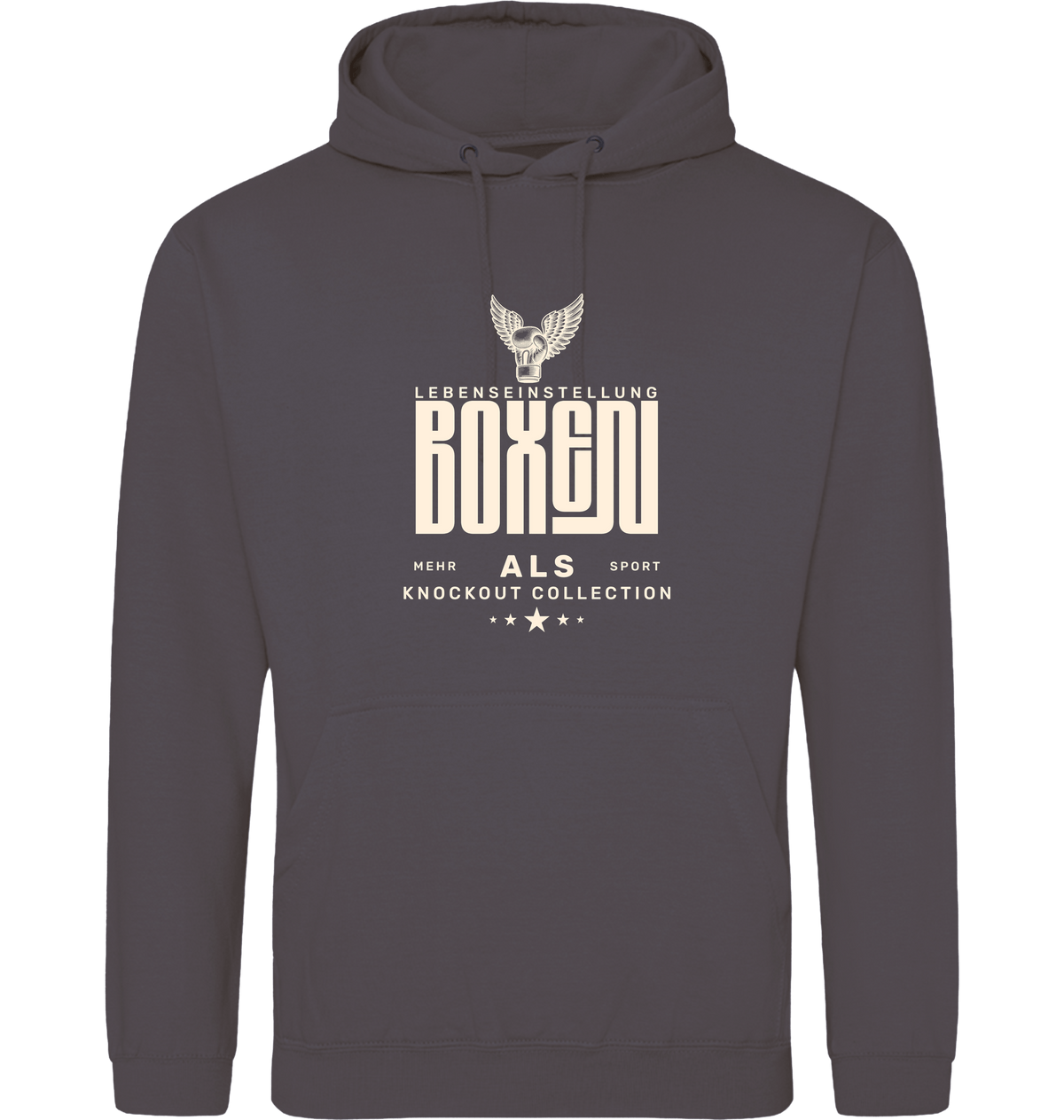 Steel Grey Printed Hoody Front
