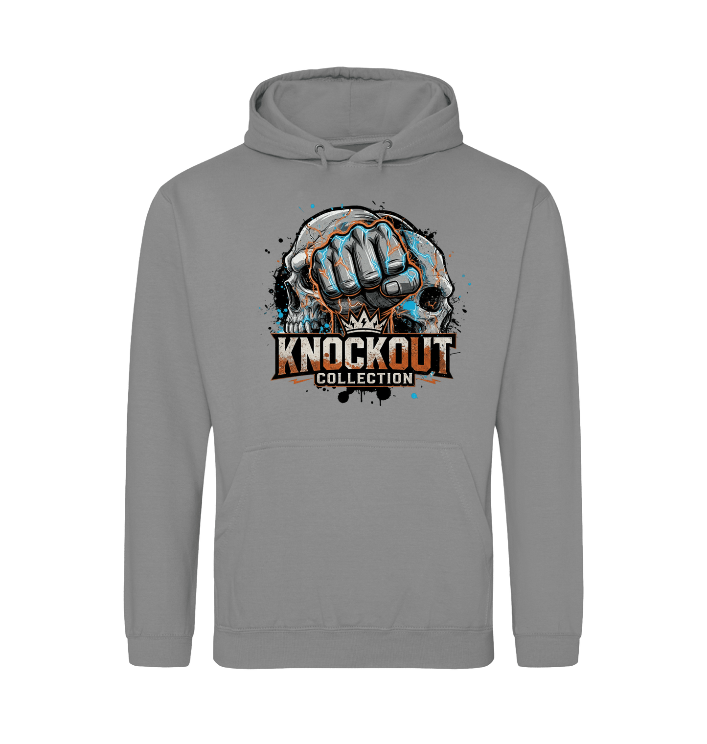 Platinum Grey Printed Hoody Front