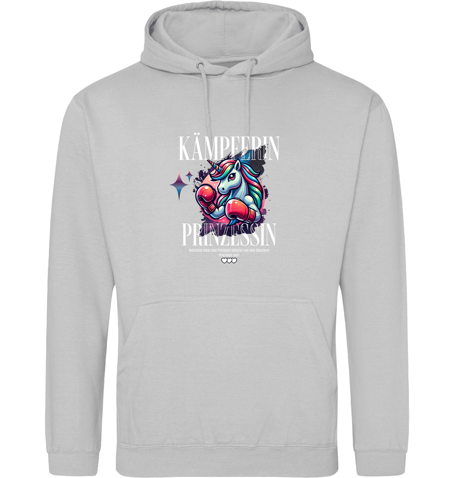 Moondust Grey Printed Hoody Front