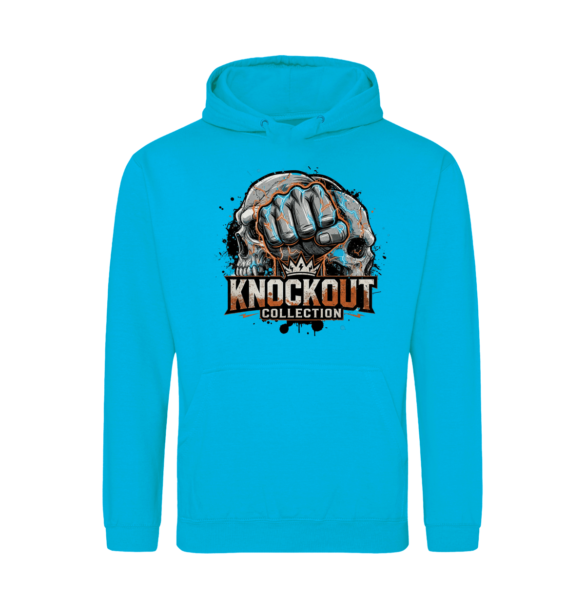 Hawaiian Blue Printed Hoody Front