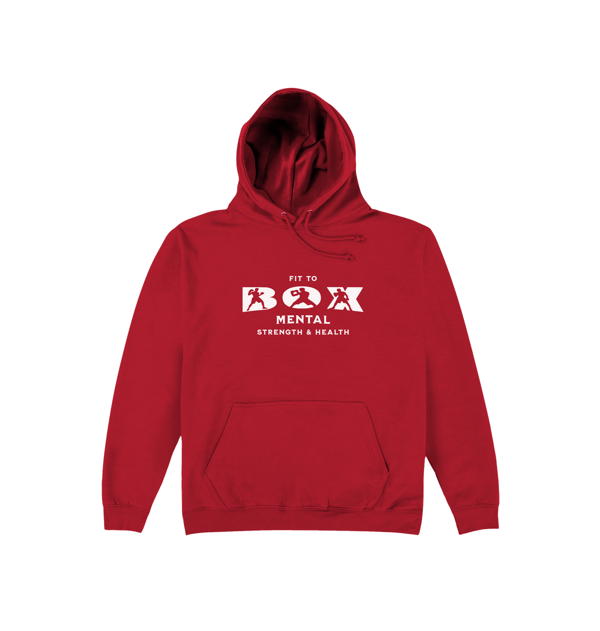 Fire Red Printed Hoody Front