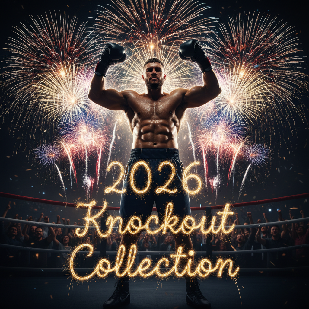 Boxer im Ring vor Silvester-Feuerwerk mit Publikum - 2026 Knockout Collection Neujahrs-Challenge