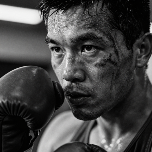 Boxer Portrait Nahaufnahme Determination Narben Weisheit Knockout Collection Lektionen"