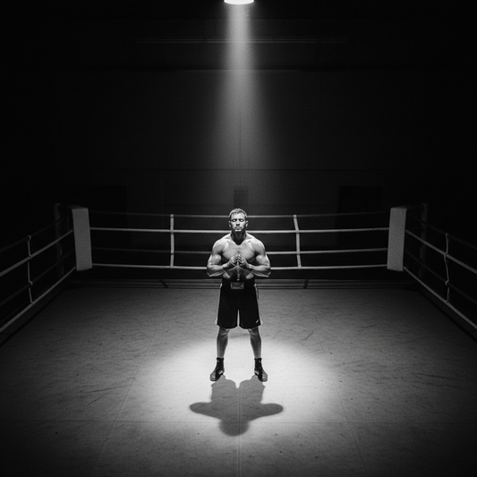 Boxer Meditation Ring Philosophie Innere Ruhe Kontemplation Knockout Collection Lebensweise