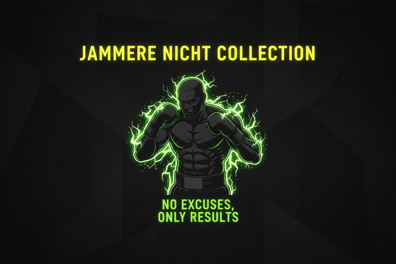 Jammere nicht Collection Header - No Excuses Boxing Streetwear - Keine Ausreden nur Ergebnisse - Knockout Collection