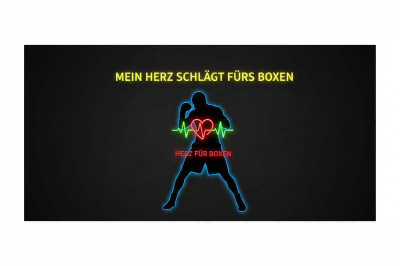 Mein Herz schlägt fürs Boxen Collection Header - Passion Boxing Streetwear - Herz für Boxsport - Knockout Collection