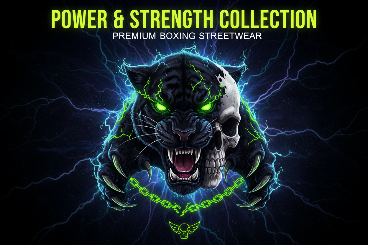 Power & Strength Collection Header - Panther Skull Ring Ruler - Kraftvolle Boxing Streetwear - Knockout Collection Dominanz