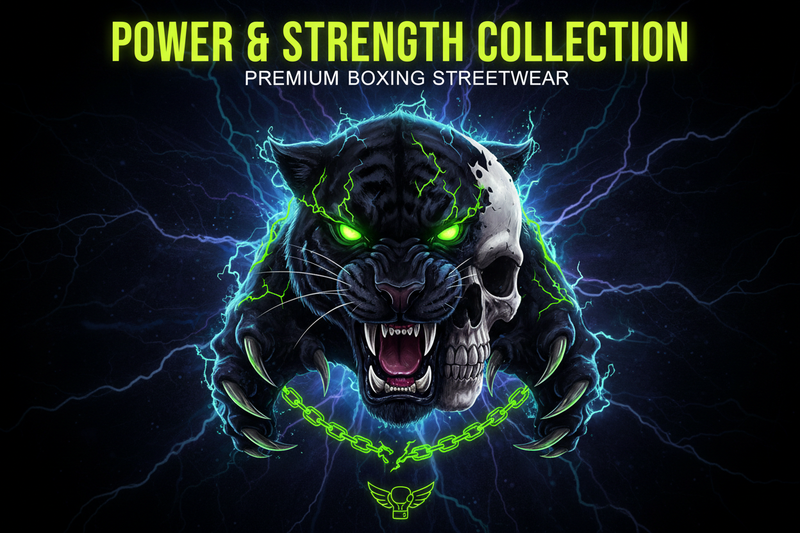 Power & Strength Collection Header - Panther Skull Ring Ruler - Kraftvolle Boxing Streetwear - Knockout Collection Dominanz