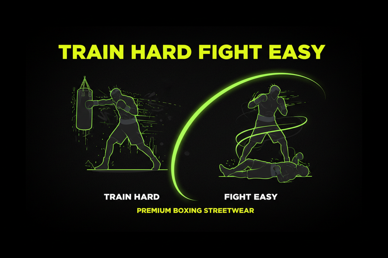 Train Hard Fight Easy Collection Header - Training Boxing - Hartes Training macht Kampf leicht - Knockout Collection