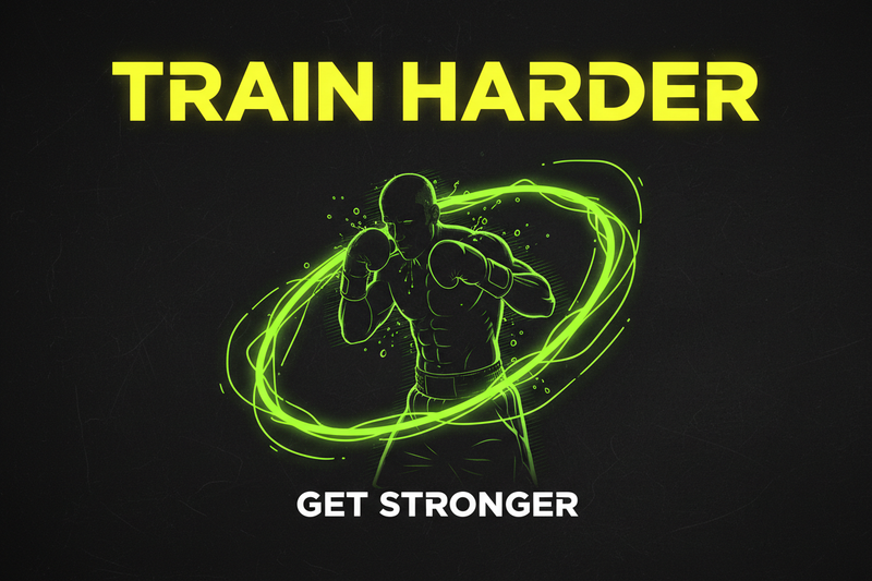 Train Harder Collection Header - Training Boxing Streetwear - Härter trainieren stärker werden - Knockout Collection
