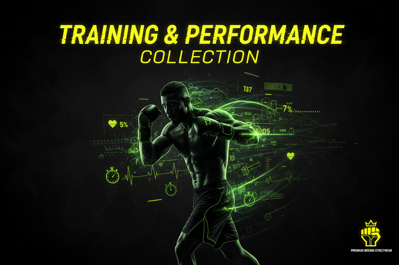 Training & Performance Collection Header - Train Harder Fit to Box - Performance Boxing Streetwear - Knockout Collection