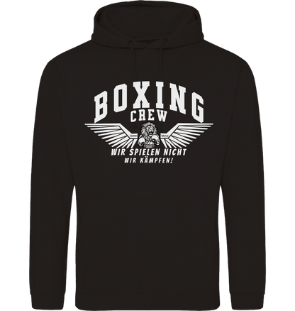 Deep Black Printed Hoody Front