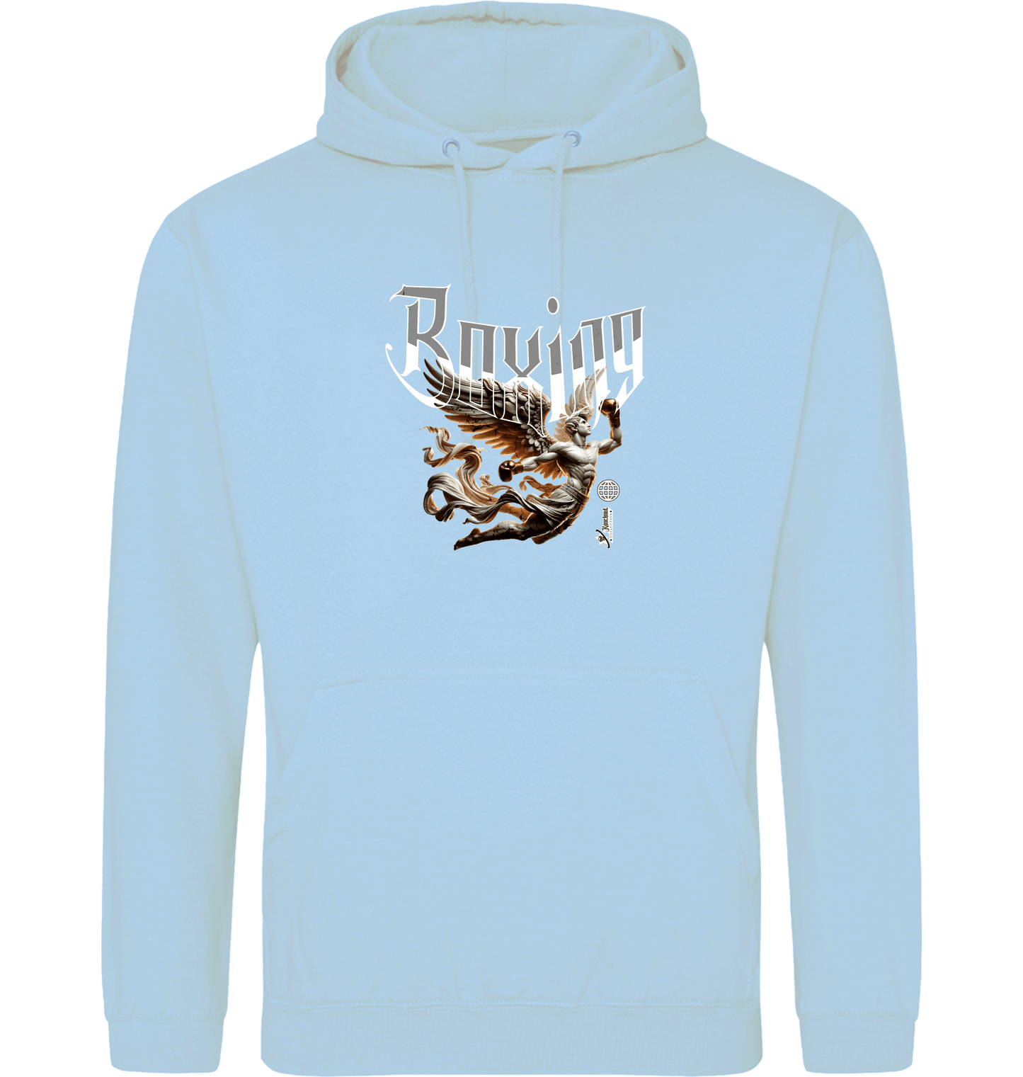 Ice Blue Printed Hoody Front