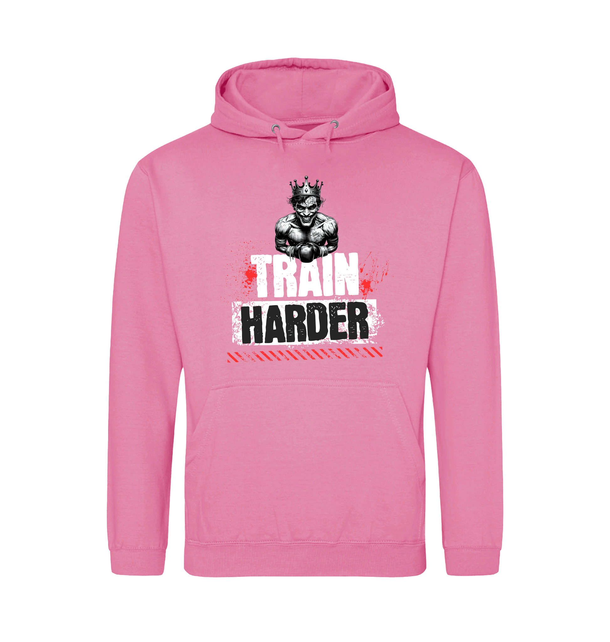 Bubblegum Pink Printed Hoody Front