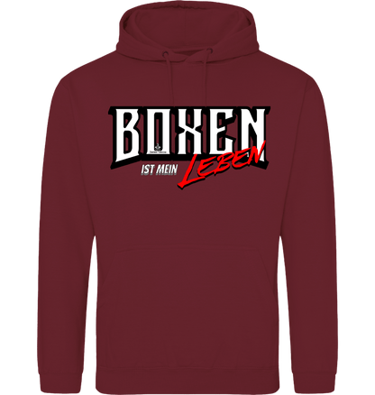 Burgundy Printed Hoody Front