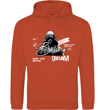 Burnt Orange Printed Hoody Front