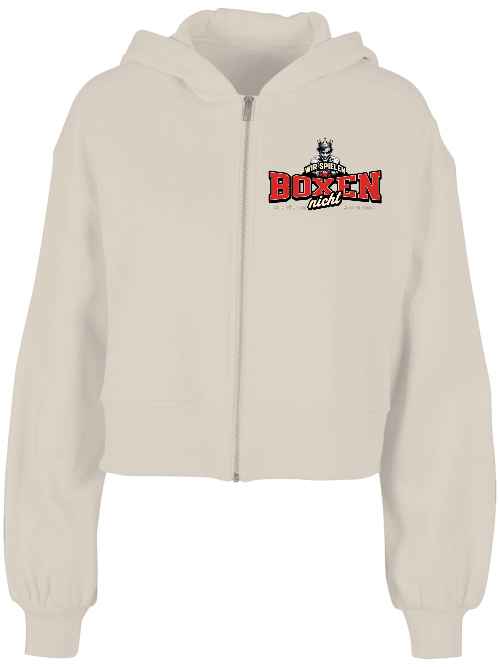 Ladies Short Oversized Zip Jacke Boxen | Wir spielen Boxen nicht