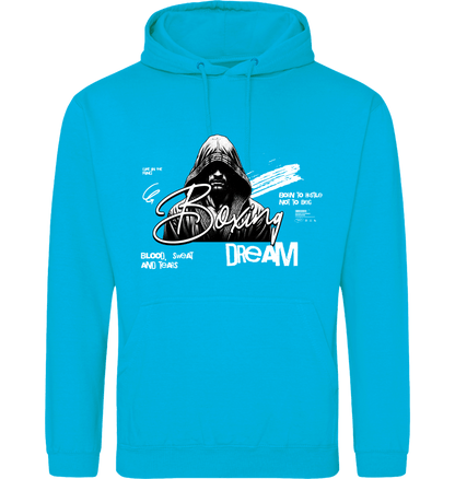 Hawaiian Blue Printed Hoody Front
