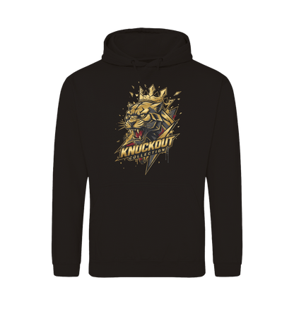 Deep Black Printed Hoody Front