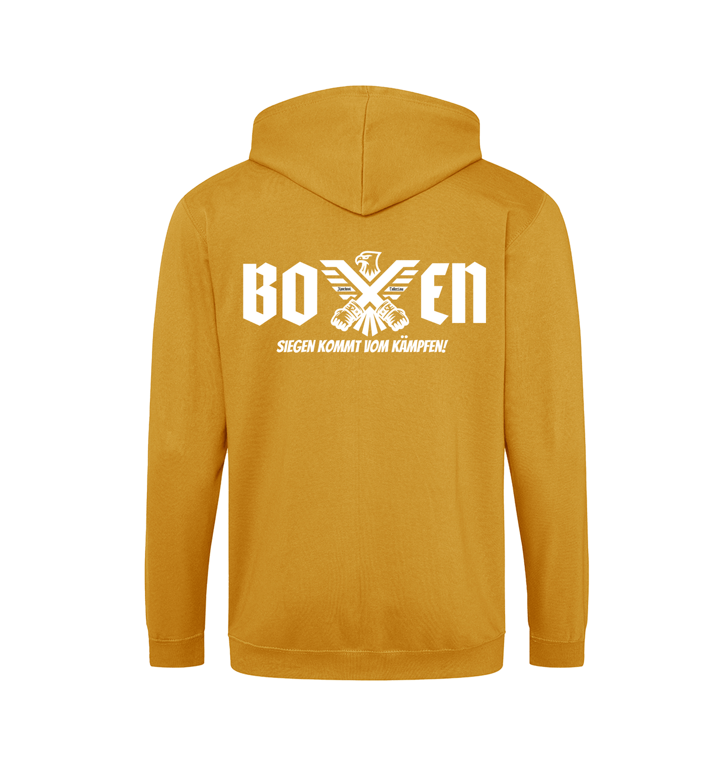 Mustard Zip hoody Back