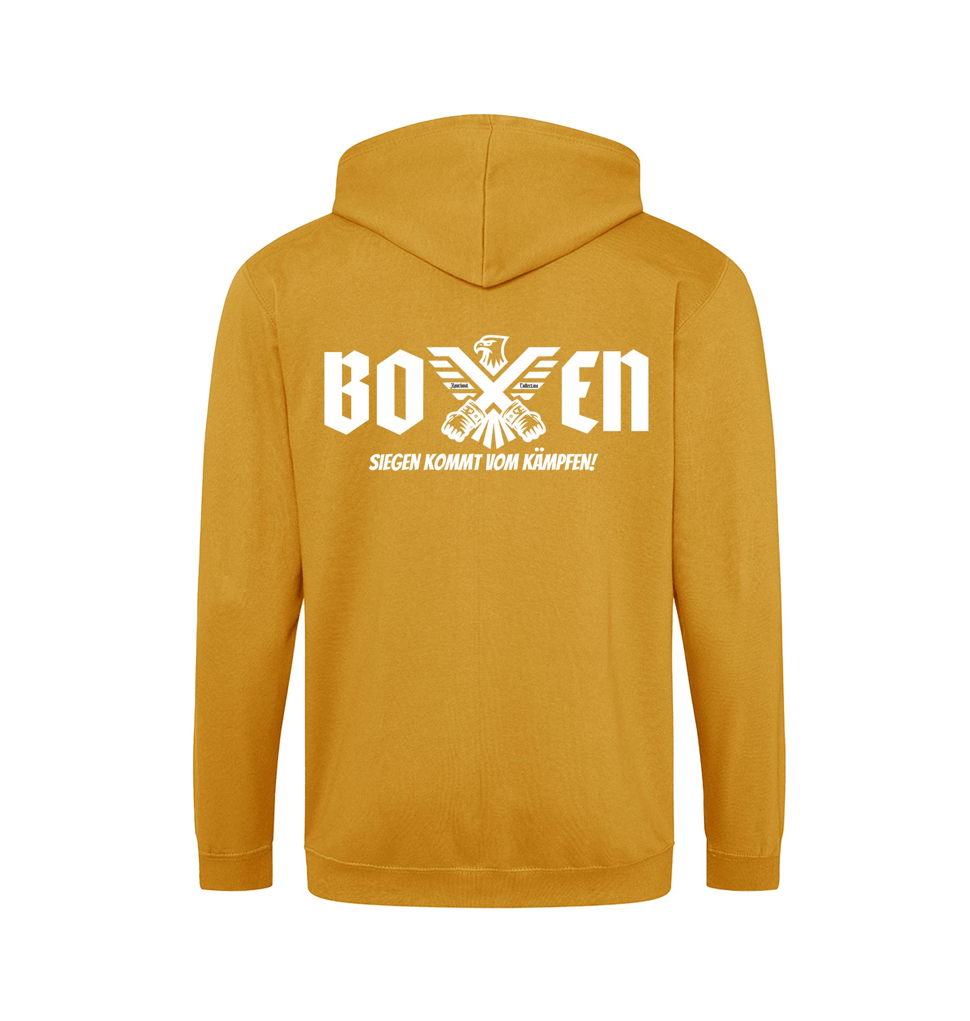 Mustard Zip hoody Back
