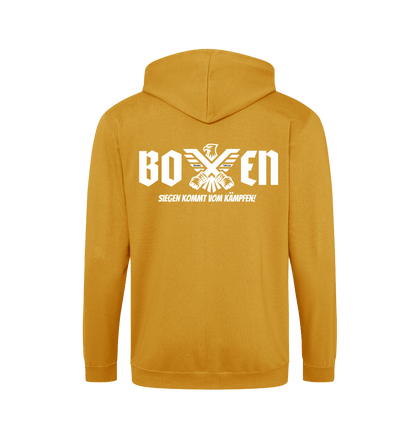 Mustard Zip hoody Back