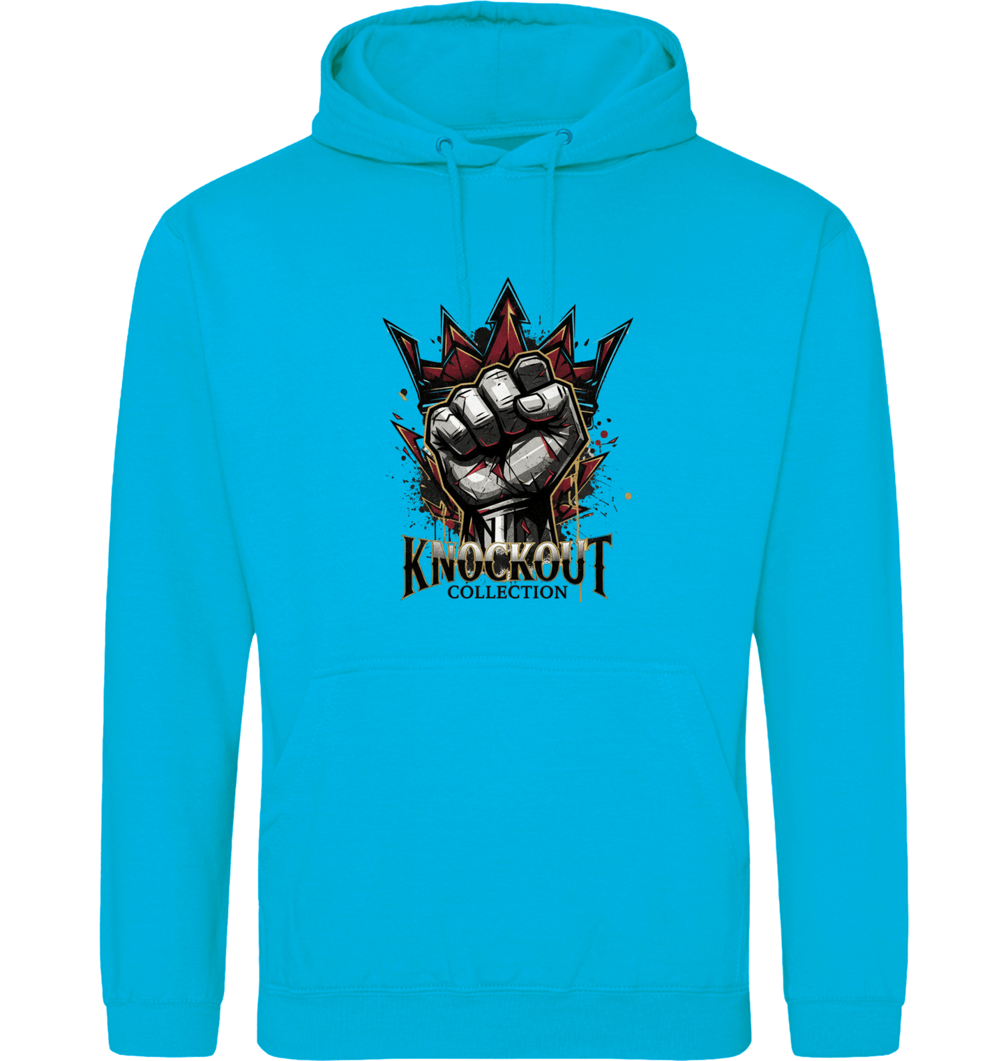 Hawaiian Blue Printed Hoody Front