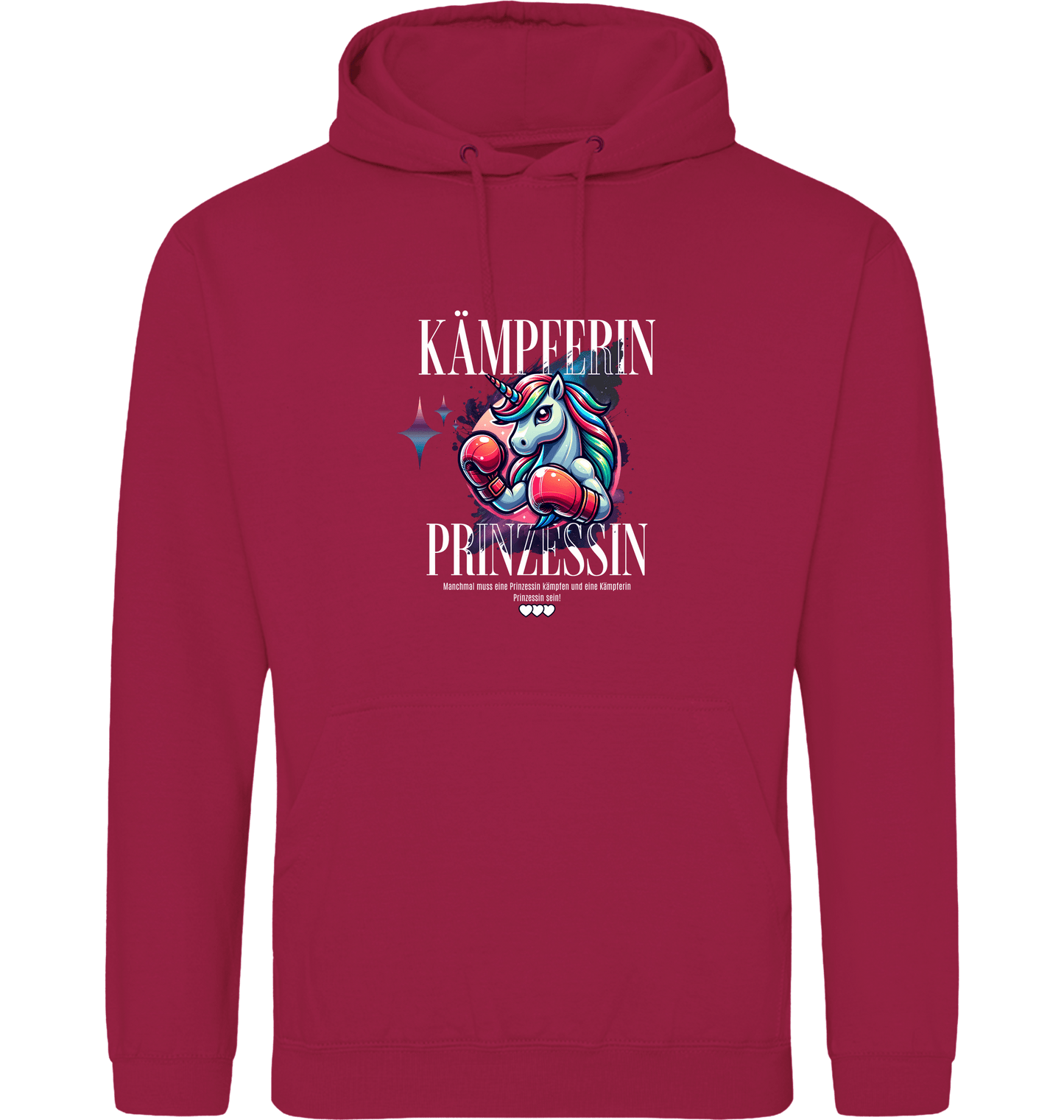 Cranberry Printed Hoody Front