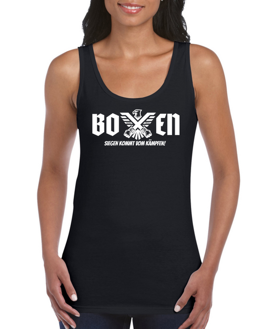 Ladies` Softstyle® Tank Top | Siegen kommt vom Kämpfen