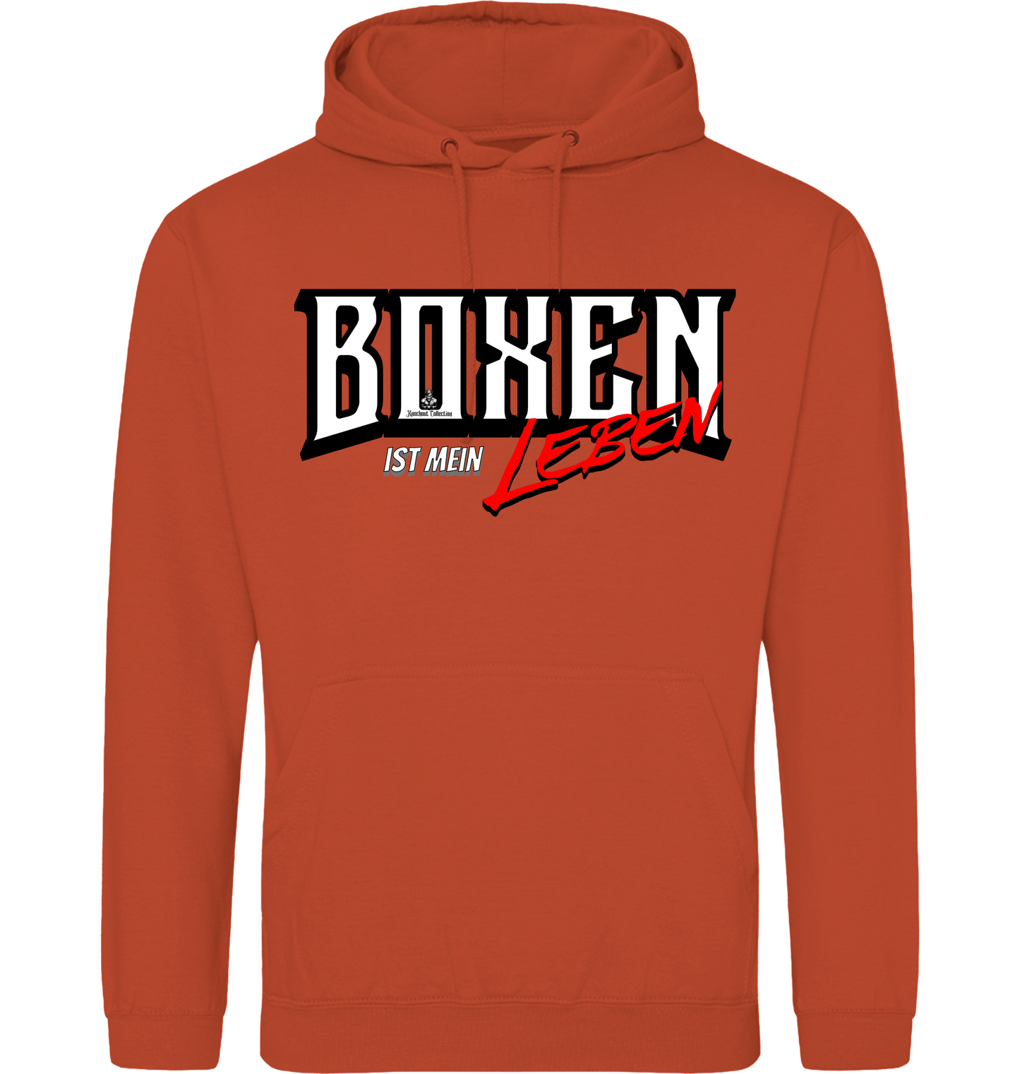 Burnt Orange Printed Hoody Front